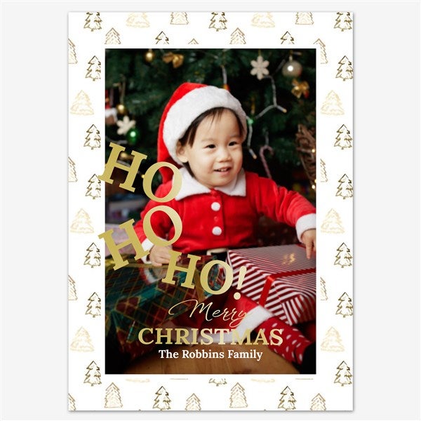 Christmas Delight Holiday Personalized Photo Card  - 55539D