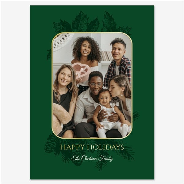Evergreen Embraces Holiday Personalized Photo Card  - 55540D
