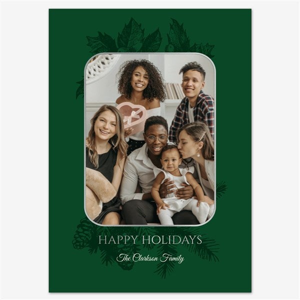 Evergreen Embraces Holiday Personalized Photo Card  - 55540D