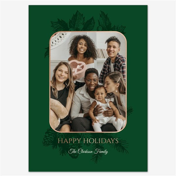 Evergreen Embraces Holiday Personalized Photo Card  - 55540D