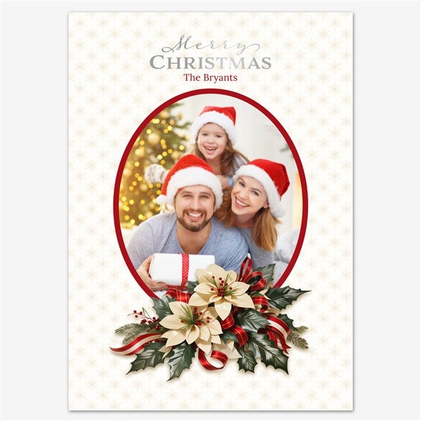 Festive Family Holiday Personalized Photo Card - 55550D