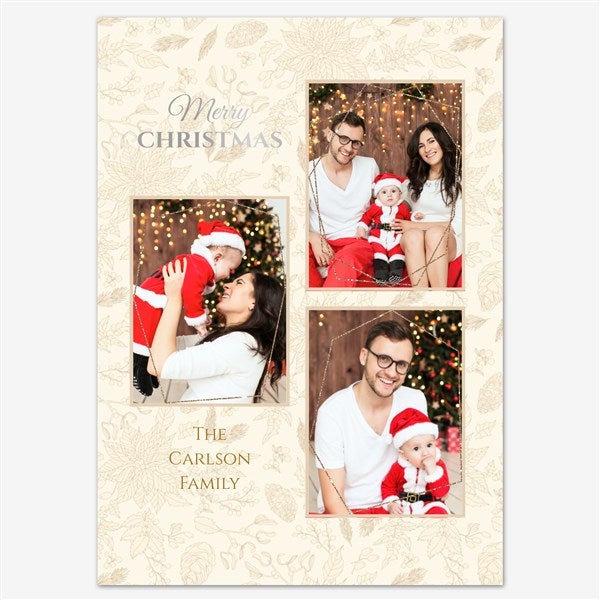 Joyful Moments Holiday Personalized Photo Card - 55554D