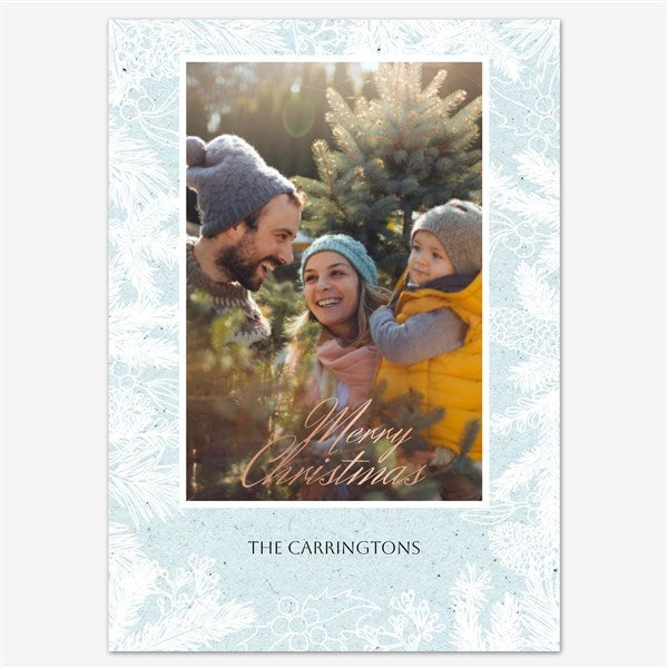 Winter Moments Holiday Personalized Photo Card - 55558D