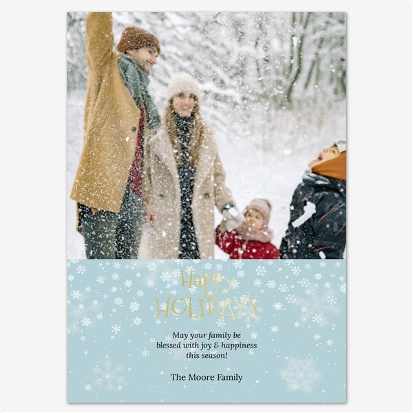 Celebration Smiles Holiday Personalized Photo Card - 55561D