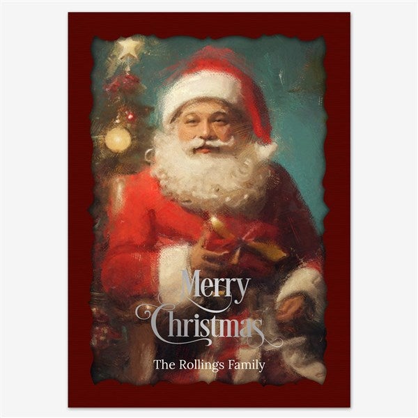 Santa Portrait Personalized Holiday Card - 55565D
