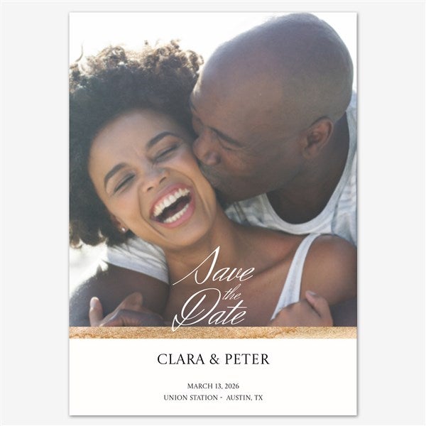 Golden Moments Save the Date Personalized Card - 55655D