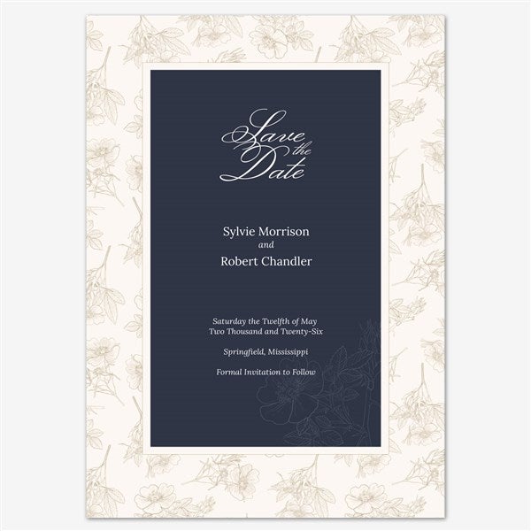 Botanical Beauty Save the Date Personalized Card - 55661D