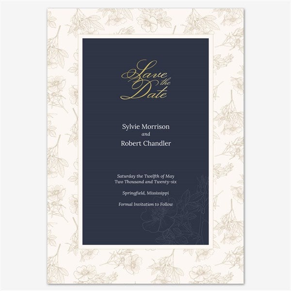 Botanical Beauty Save the Date Personalized Card - 55661D