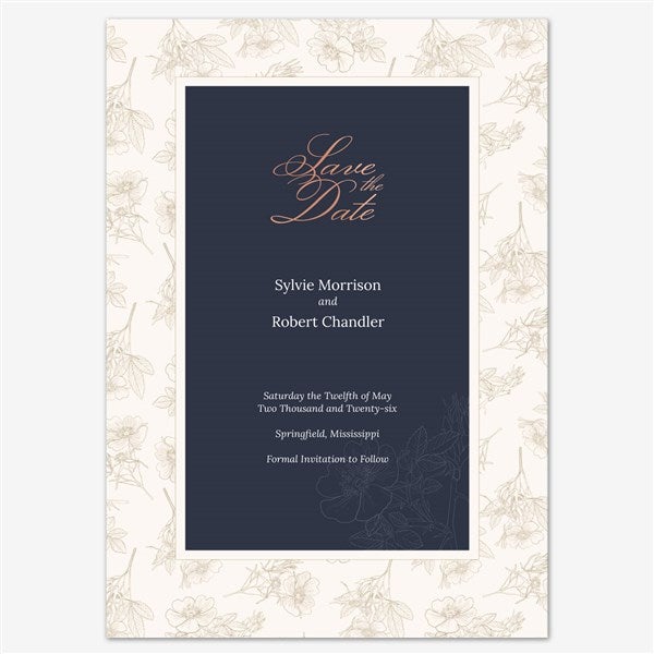 Botanical Beauty Save the Date Personalized Card - 55661D