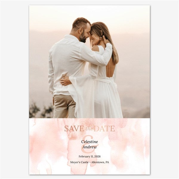 Romantic Bliss Save the Date Personalized Card - 55668D