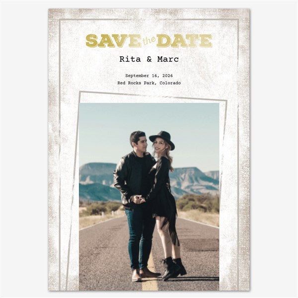Weathered Chic Save the Date Personalized Card - 55670D