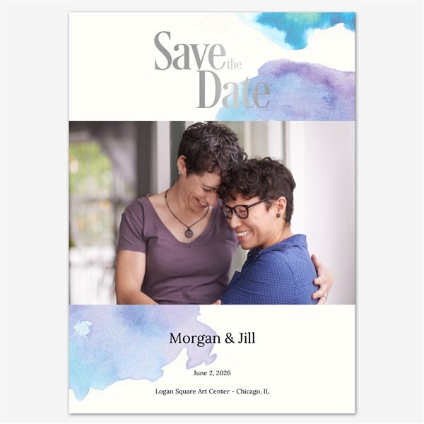 Azure Afternoon Save the Date Personalized Card - 55672D
