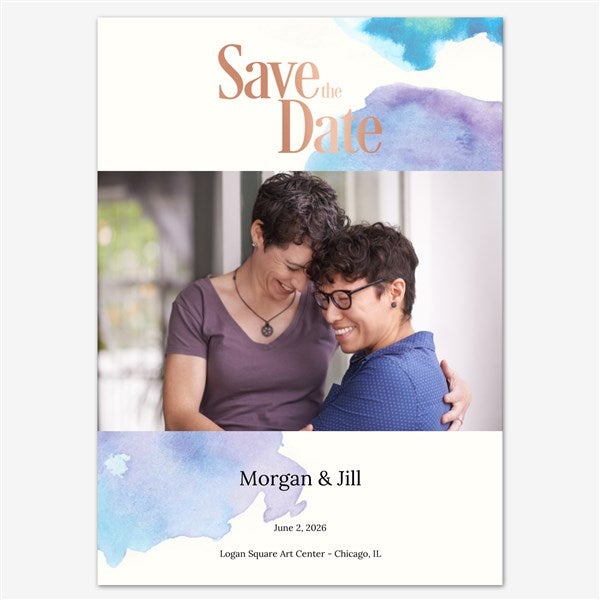Azure Afternoon Save the Date Personalized Card - 55672D