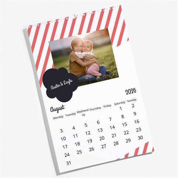 Graphic Shapes Photo Full Page Personalized Wall Calendar - 55695D