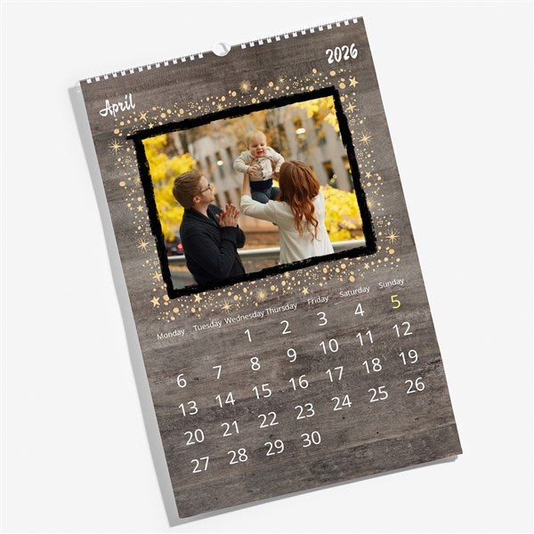 Rustic Whimsy Photo Full Page Personalized Wall Calendar - 55699D