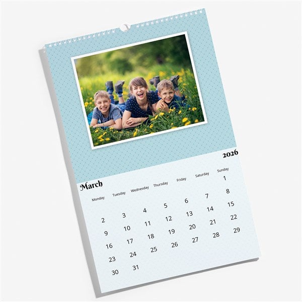 Colorful Patterns Photo Full Page Personalized Wall Calendar - 55702D