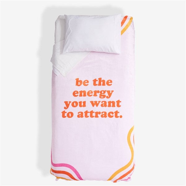 Write Your Vibes Personalized Twin Fleece Blanket - 55796