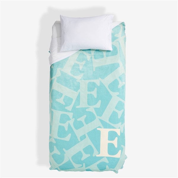 Initial Pattern Personalized Twin Fleece Blanket - 55797