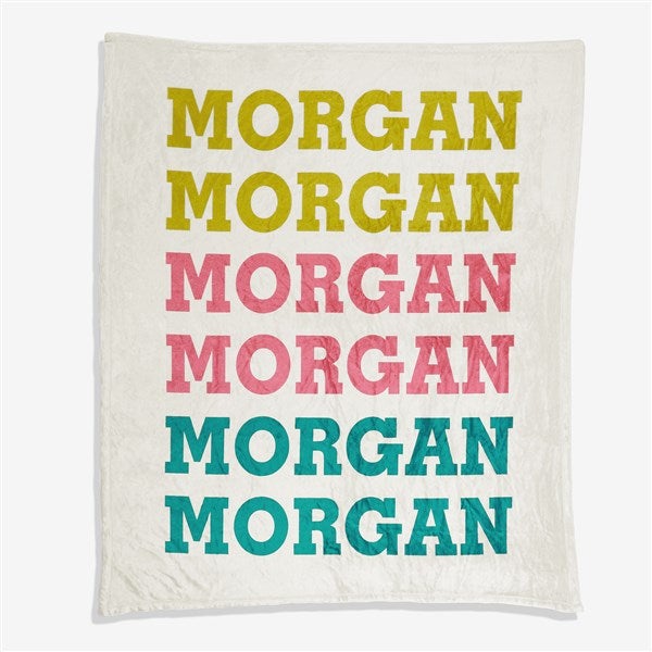 Repeating Name Personalized Blanket  - 55798
