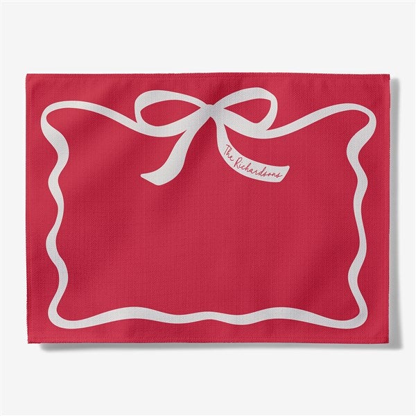 Christmas Bow Personalized Placemats  - 55806