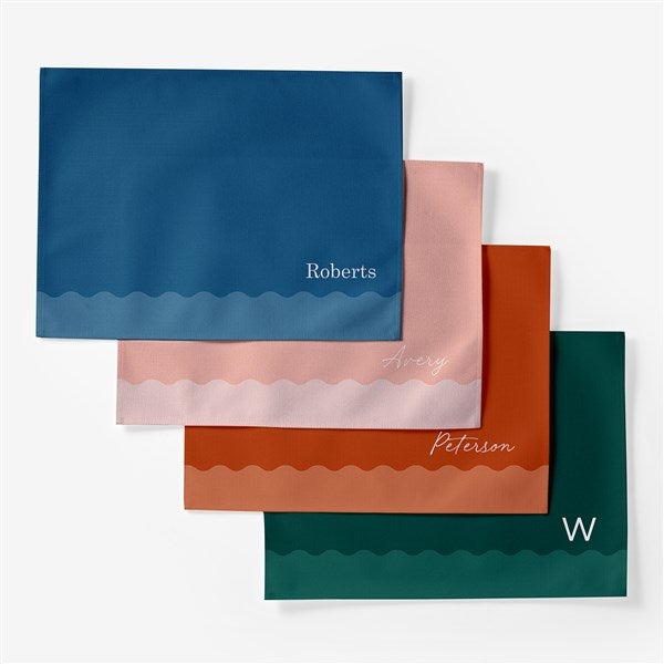 Scalloped Accent Personalized Placemats  - 55807