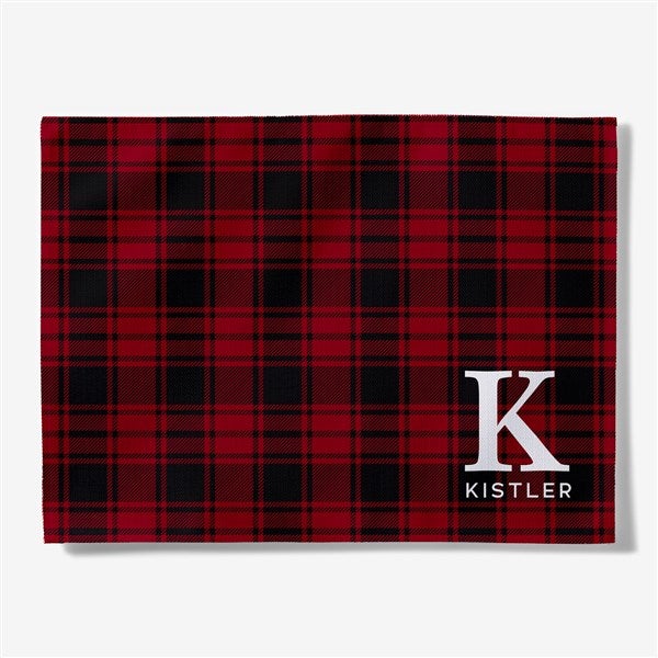 Christmas Plaid Personalized Placemats  - 55808