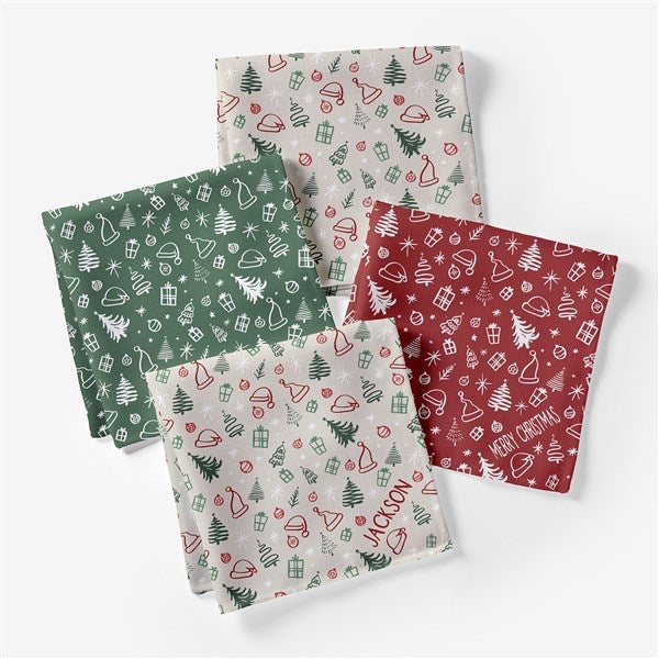 Festive Icon Personalized Napkins  - 55817