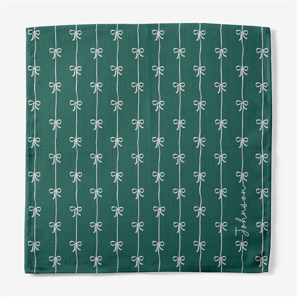 Christmas Bow Personalized Napkins - 55819
