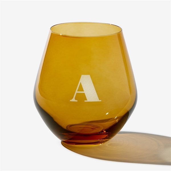 Tinted Sips Engraved Colored Stemless Wine Glasses  - 55849