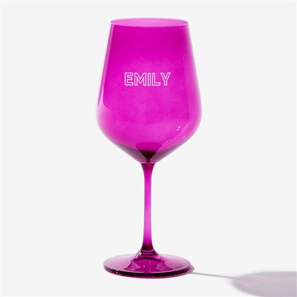 Tinted Sips Engraved Stemmed Wine Glasses  - 55914