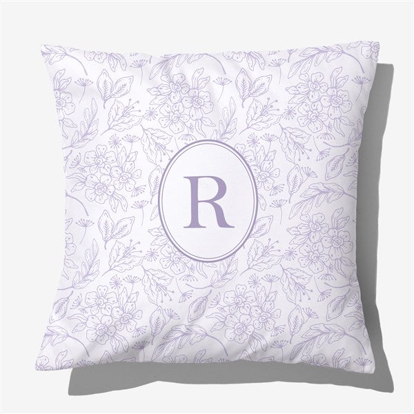 Blush & Bloom Personalized Throw Pillow - 55996