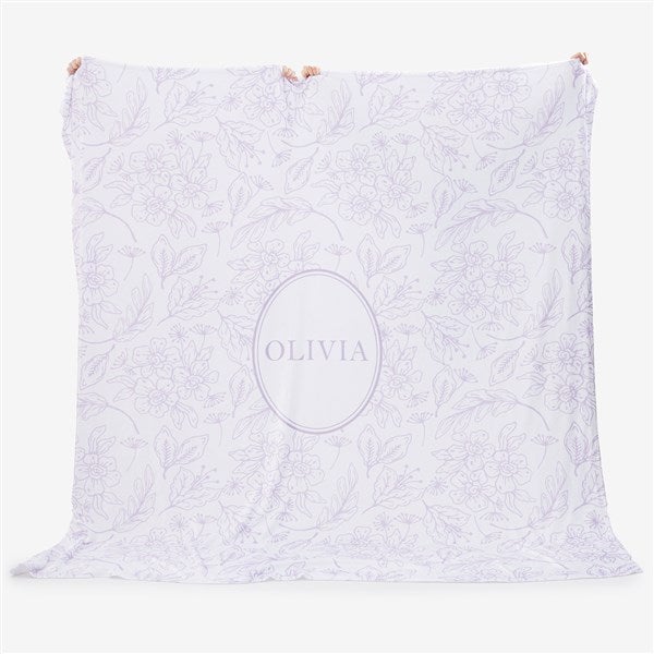 Blush & Bloom Personalized Blanket - 55997