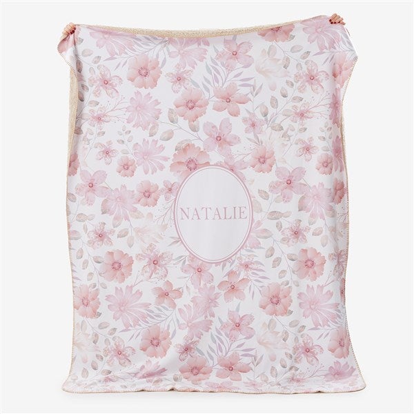 Blush & Bloom Personalized Blanket - 55997