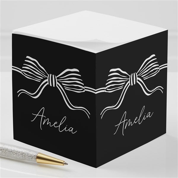 Perfectly Tied Personalized Paper Note Cube