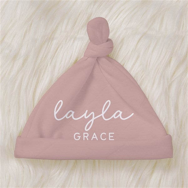 Tender Name Personalized Baby Top Knot Hat - 56128
