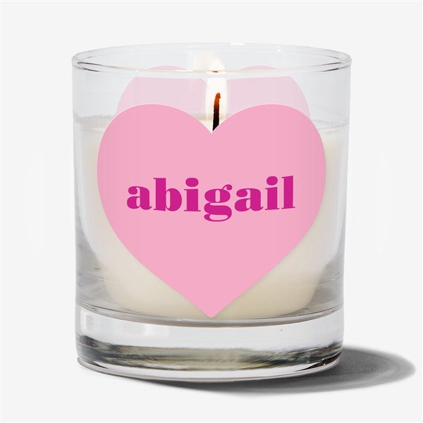 Heart You Lots Personalized 8oz Glass Candle  - 56131