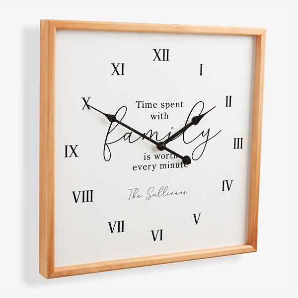 Roman Numeral Personalized Square Wall Clock  - 56183