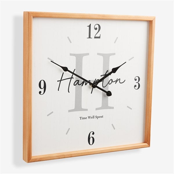  Initial & Name Personalized Square Wall Clock  - 56186
