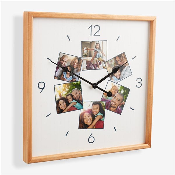 Photo Collage Personalized Square Wall Clock  - 56188