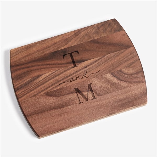 Paired Initial Personalized Walnut Bar Board  - 56239