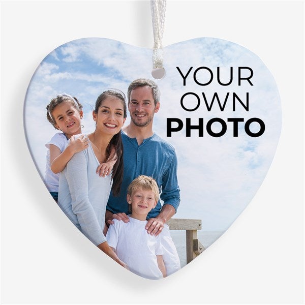 Your Own Photo Personalized Heart Ornament - 56326