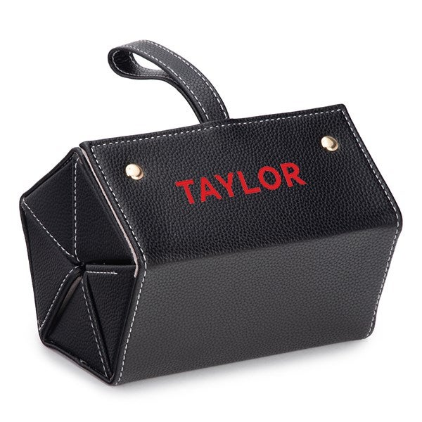 Bold & Chic Personalized Vegan Leather Eyewear & Jewelry Case  - 56347