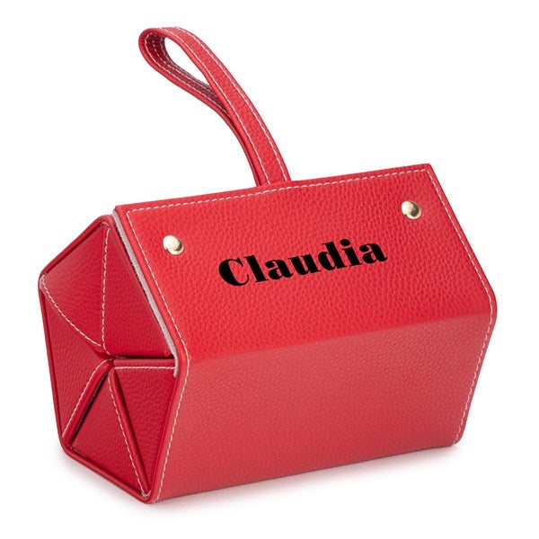 Bold & Chic Personalized Vegan Leather Eyewear & Jewelry Case  - 56347