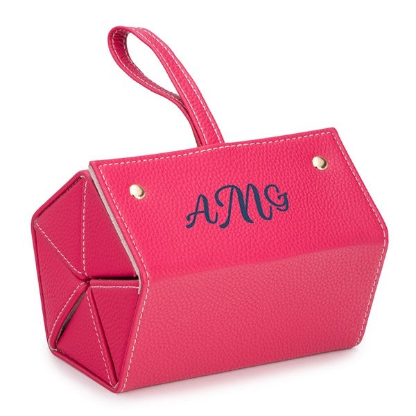 Bold & Chic Personalized Vegan Leather Eyewear & Jewelry Case  - 56347