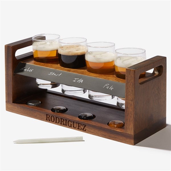 Engraved Craft Beer Flight Serving Set - 56357