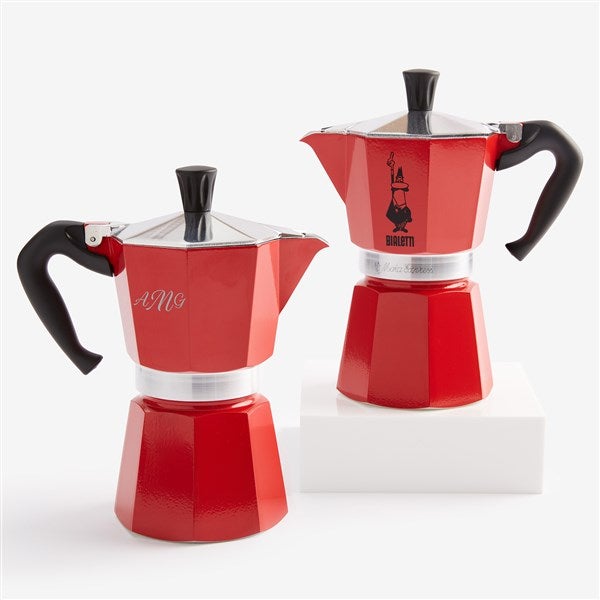 Bialetti Engraved Red Moka Express Espresso Maker  - 56368