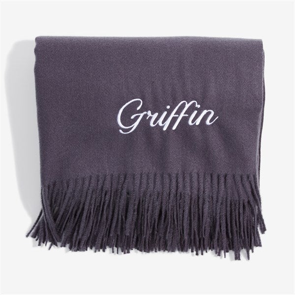The Signature Embroidered Throw Blanket  - 56370