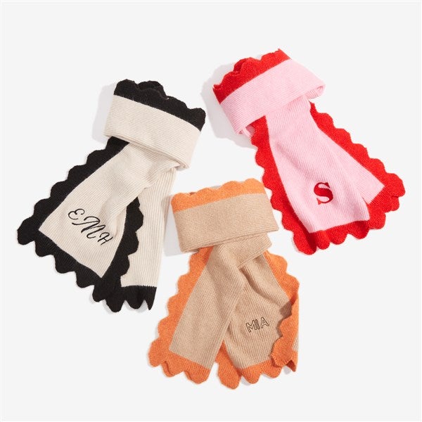 Melody Scallop Embroidered Scarf & Hat  - 56371