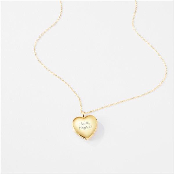 Engraved Gold Over Sterling Silver Heart Locket - 56452
