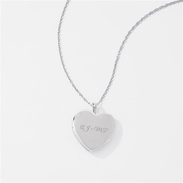 Engraved Sterling Silver Heart Locket - 56454